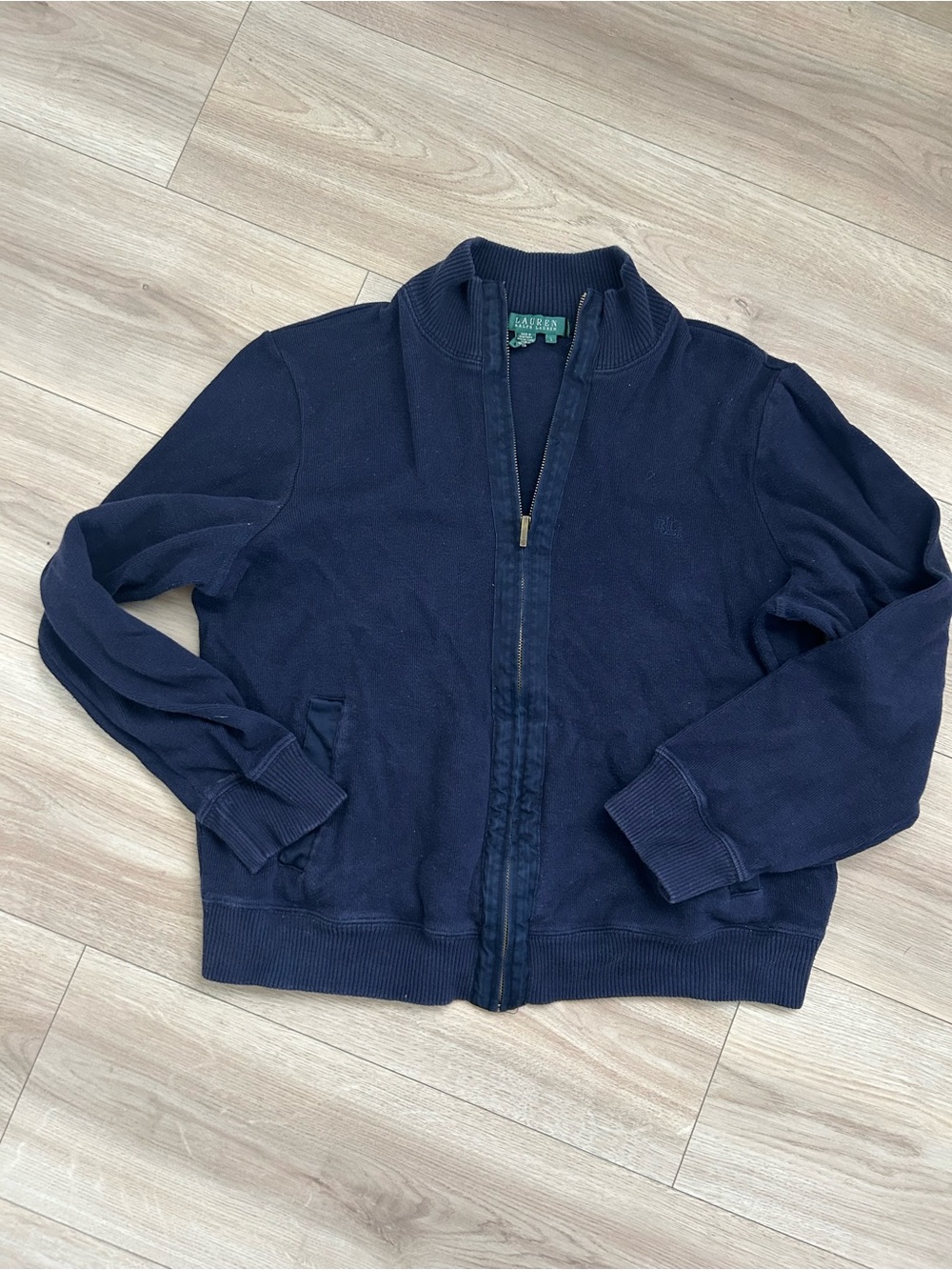 Lauren Ralph Lauren Navy Blue Zip-Front Jacket